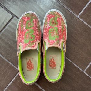 Vans Hawaiian Floral Polka dot Slip On - sz 7